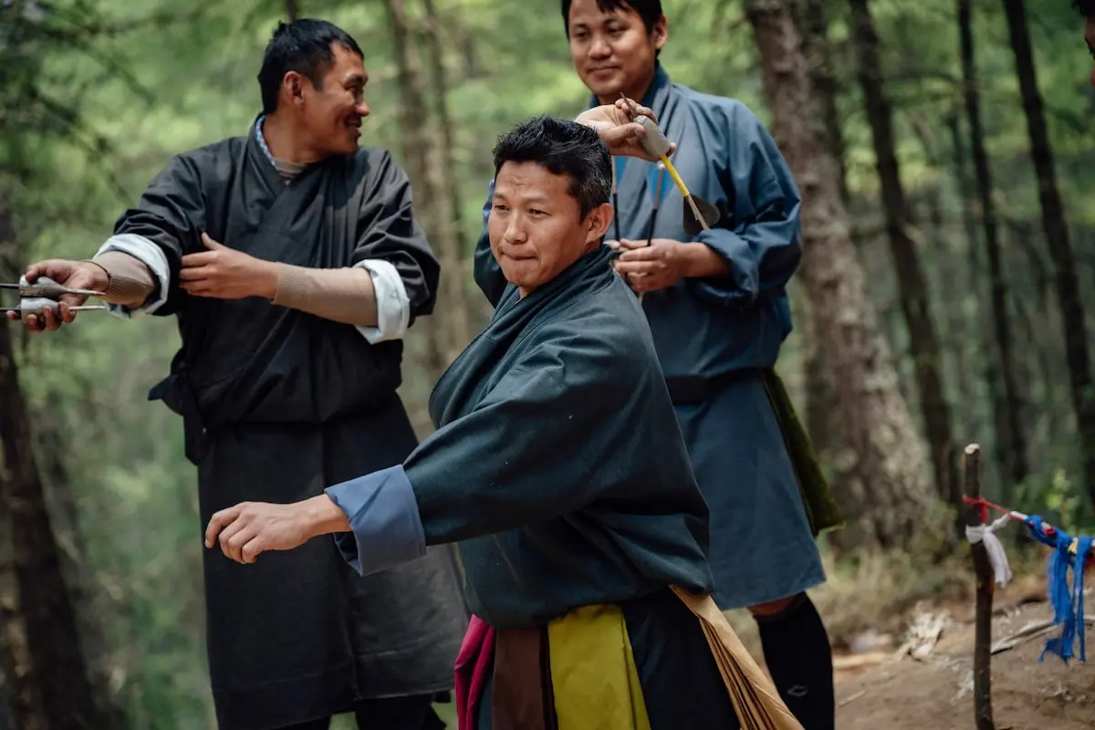 Local darts players in Bhutan