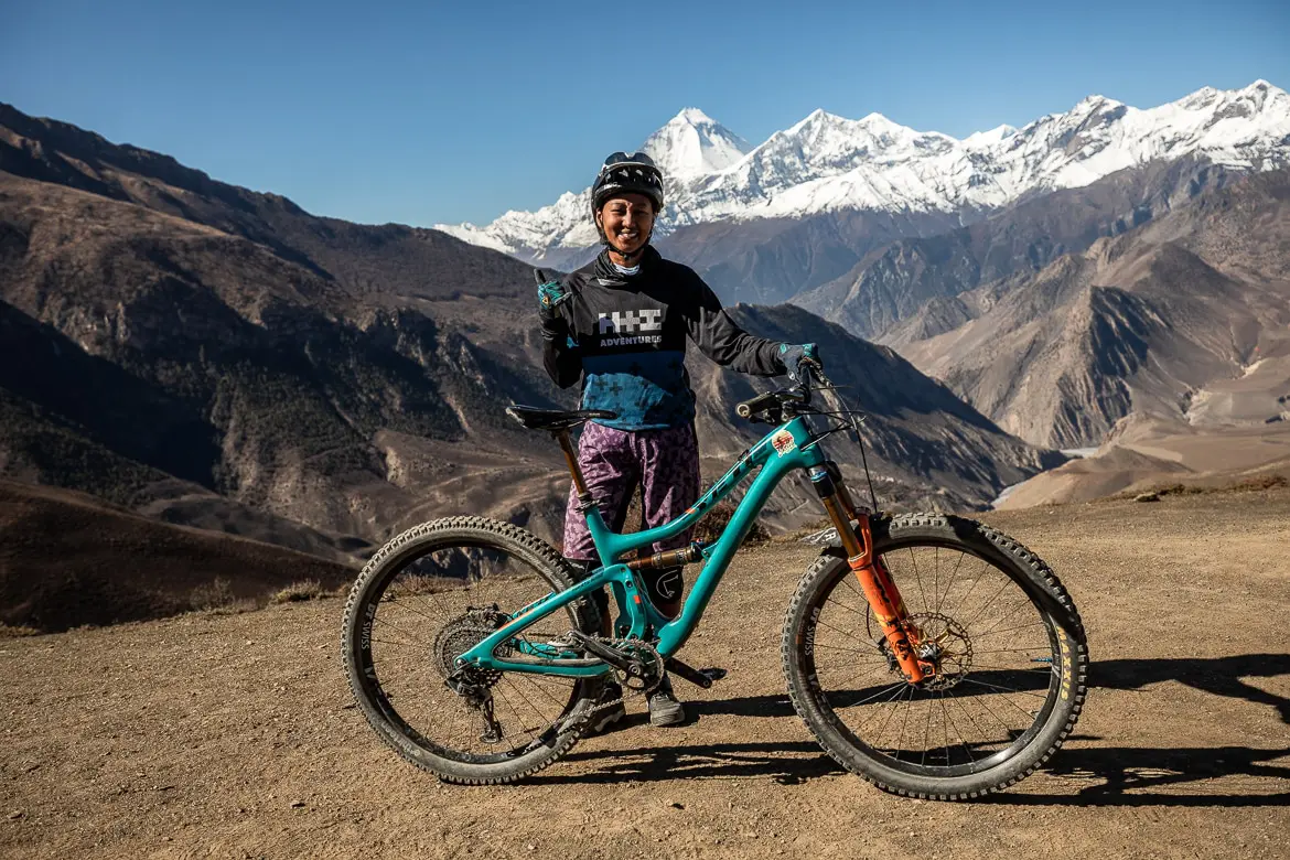 Local mountain bike guide in Nepal, Nishma