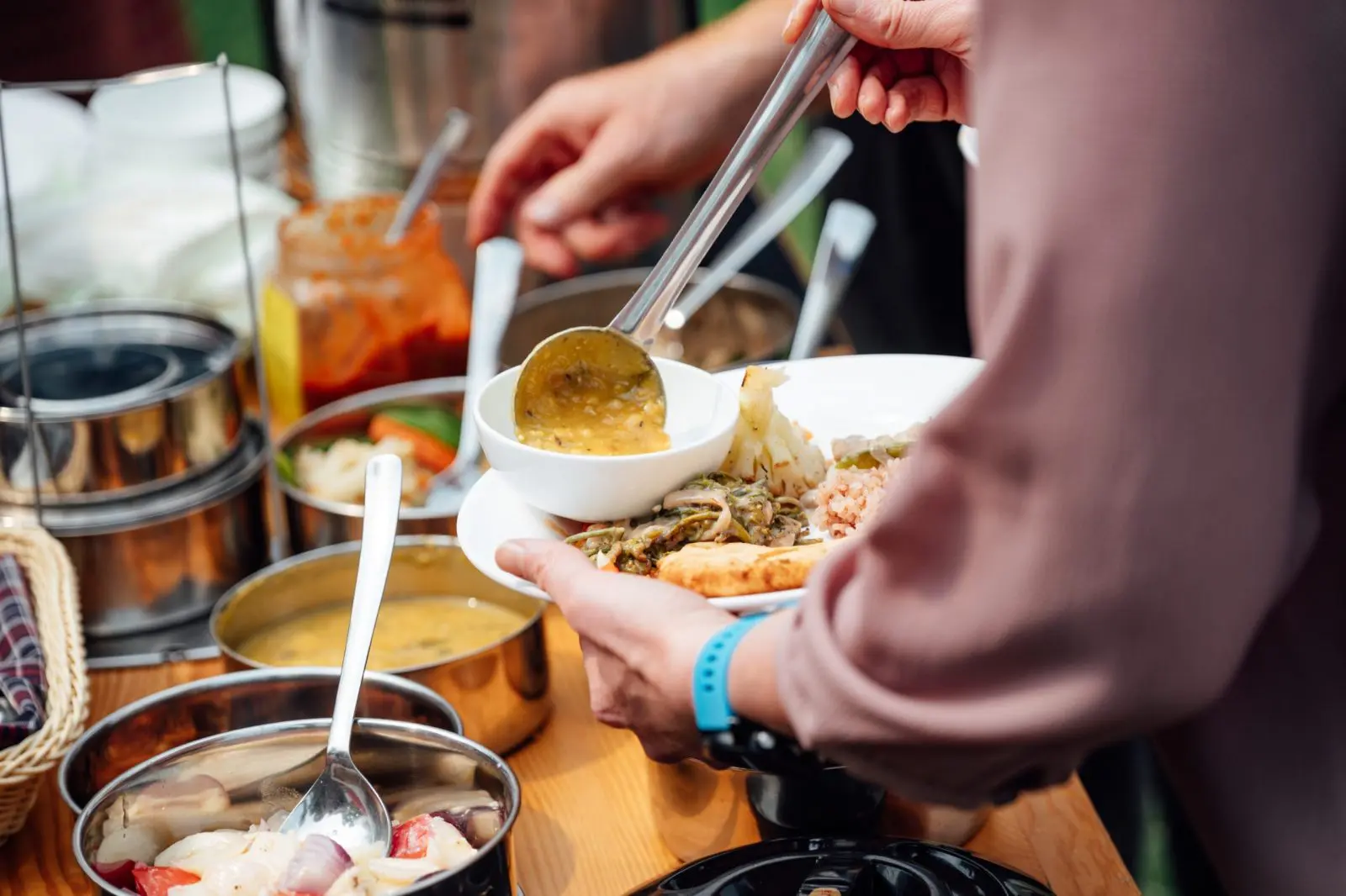 Enjoy a hearty meal after a day of riding