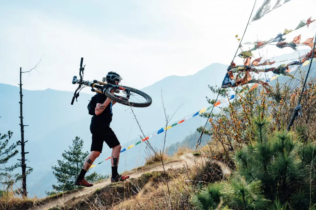 Hike-a-bike in the Himalayas