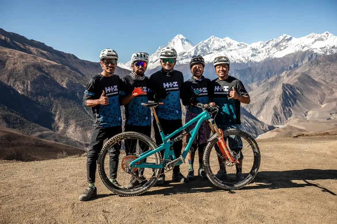 Nepali mountain bike guides