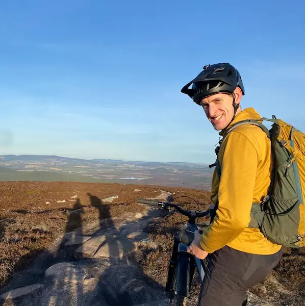 Josh Butler, mountain bike guide in Scotland