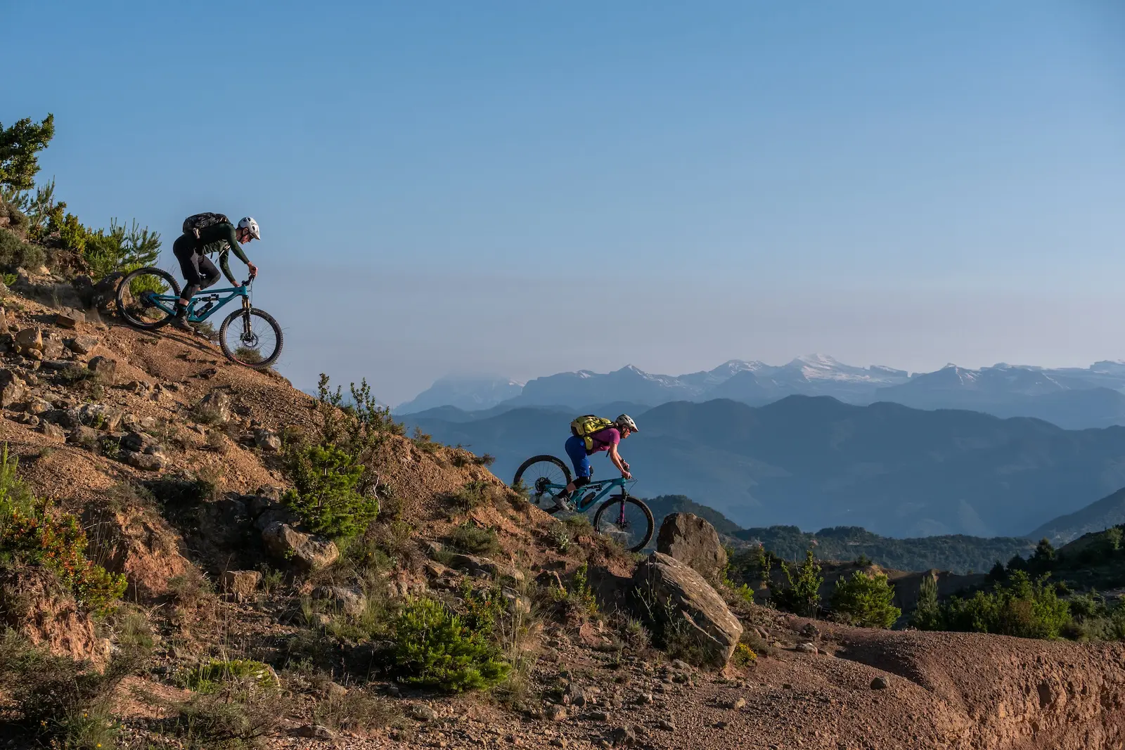 Mountain biking in the Pyrenees, Spain