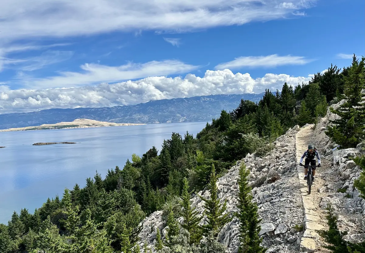 E-mountain biker in Croatia