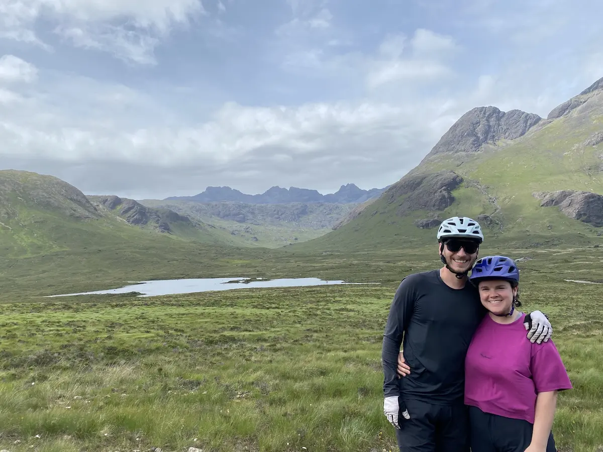 Mountain bikers in the Scottish Highlands