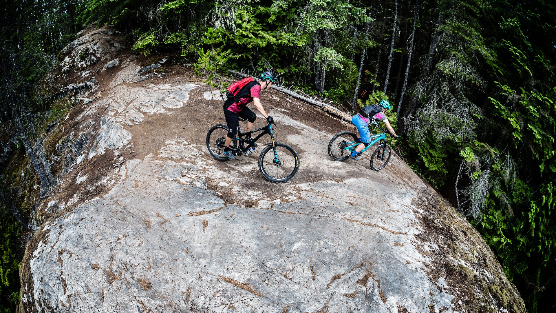 Mountain bike tours in Canada, riders in BC
