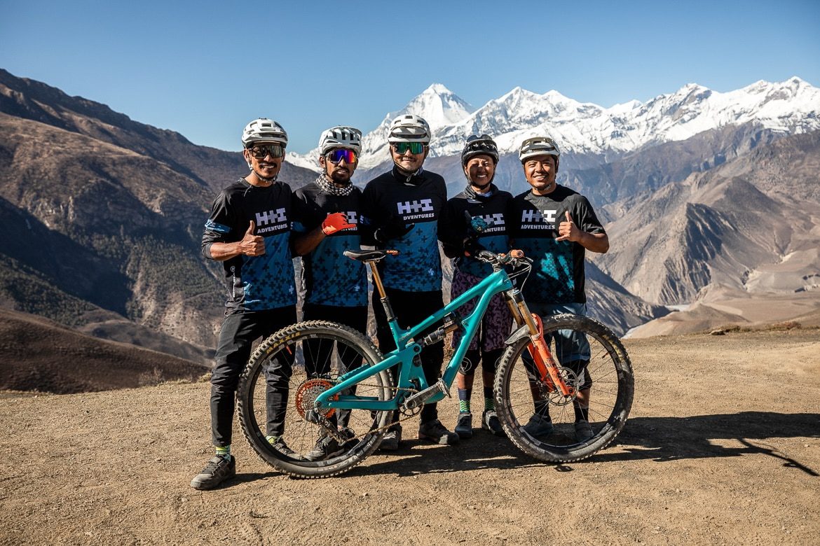 Nepali mountain bike guides